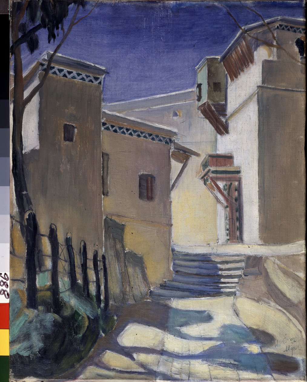 La casbah (kasbah), Algerie (Casbah, Algeria) - Peinture de Kuzma Sergeyevich Petrov Vodkin (Petrov-Vodkin) (Kouzma Petrov Vodkine) (Petrov-Vodkine) (1878-1939), huile sur toile 作者 库兹马·谢尔盖维奇·彼得罗夫·伏特金