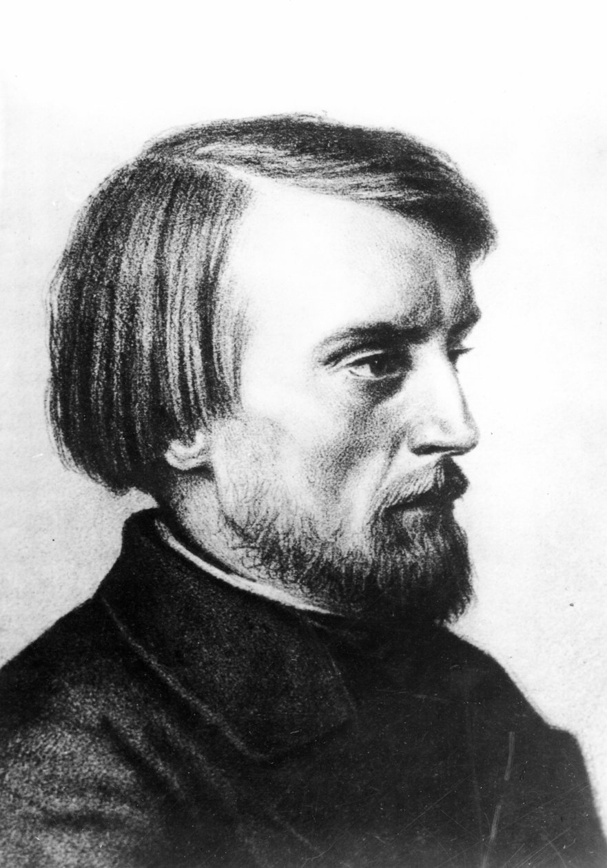 Vissarion Grigorievich Belinsky（1811-48）1843年的肖像 作者 西里尔·安东诺维奇·戈尔布诺夫