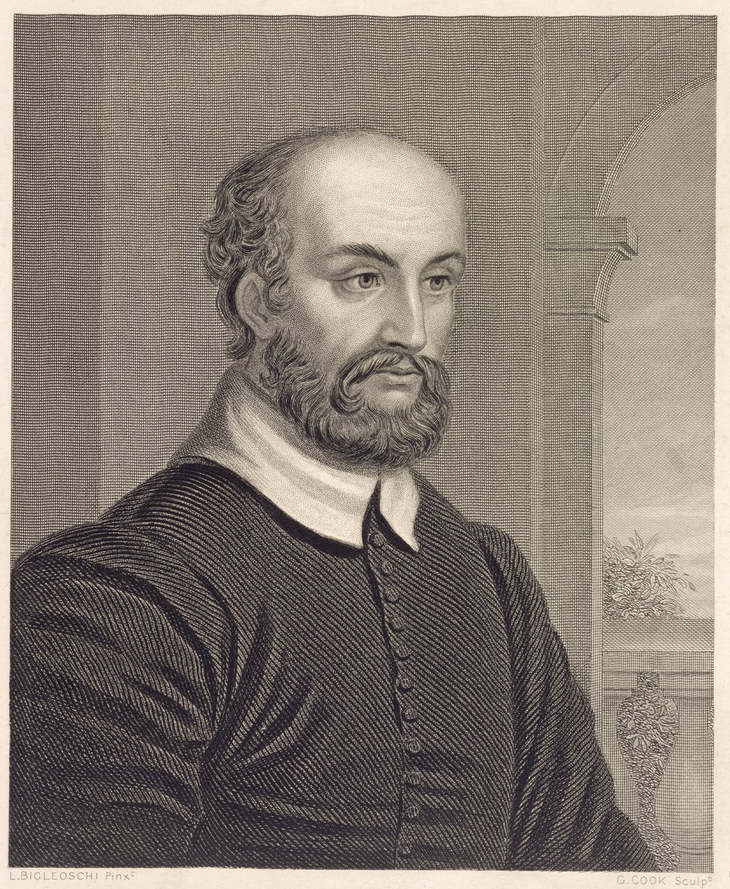 Andrea Palladio（1508-80），由G. Cook雕刻 作者 比格列斯基