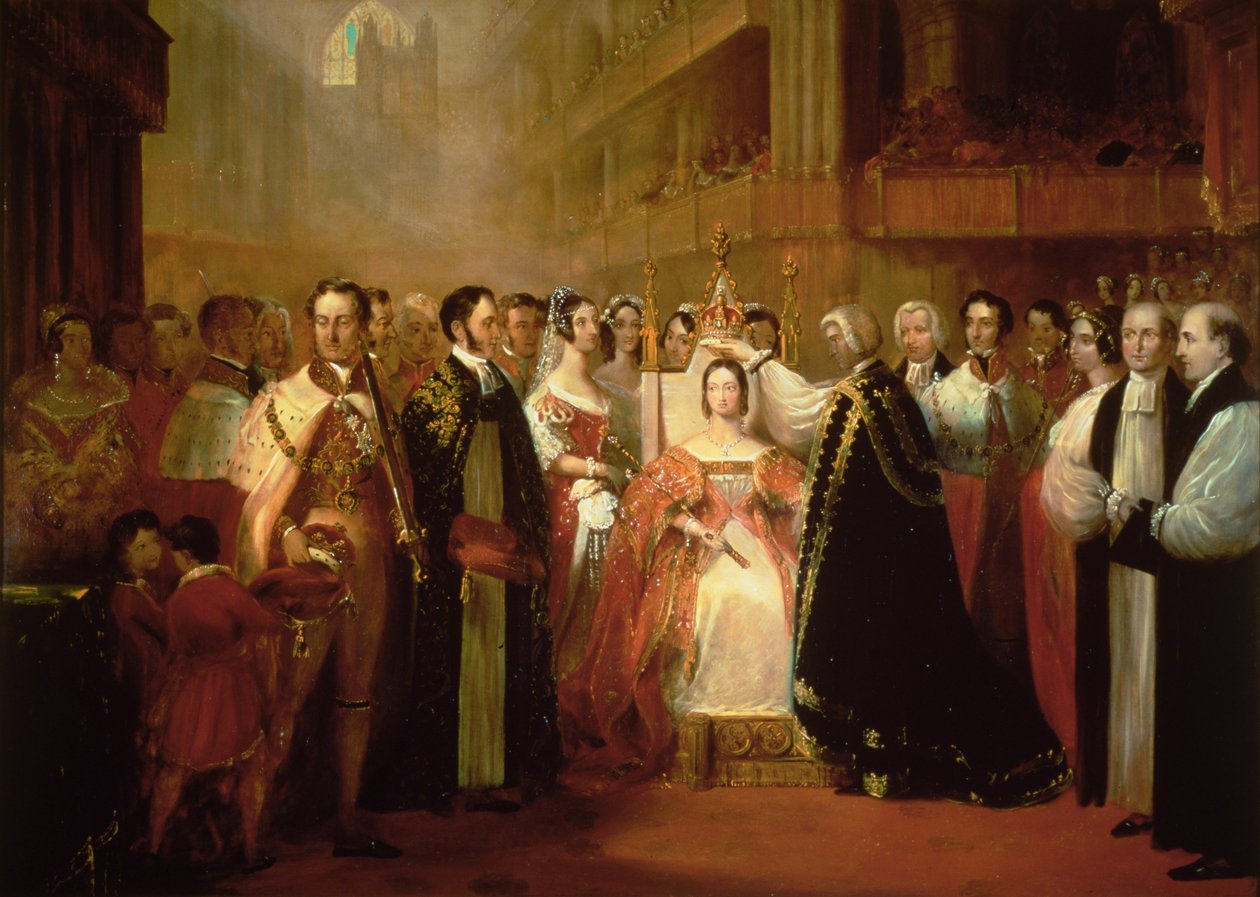 维多利亚女王的加冕礼（1819-1901）（油） 作者 L. and Bettridge，H. Jennens