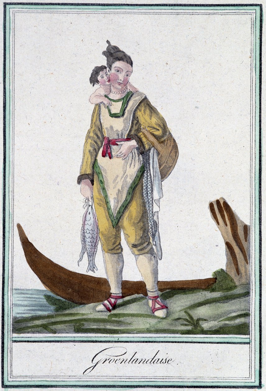 Greenlandaise--载于J.Grasset Saint Sauveur的 "Encyclopédie des voyages"，Deroy编辑，巴黎。 作者 LF Labrousse