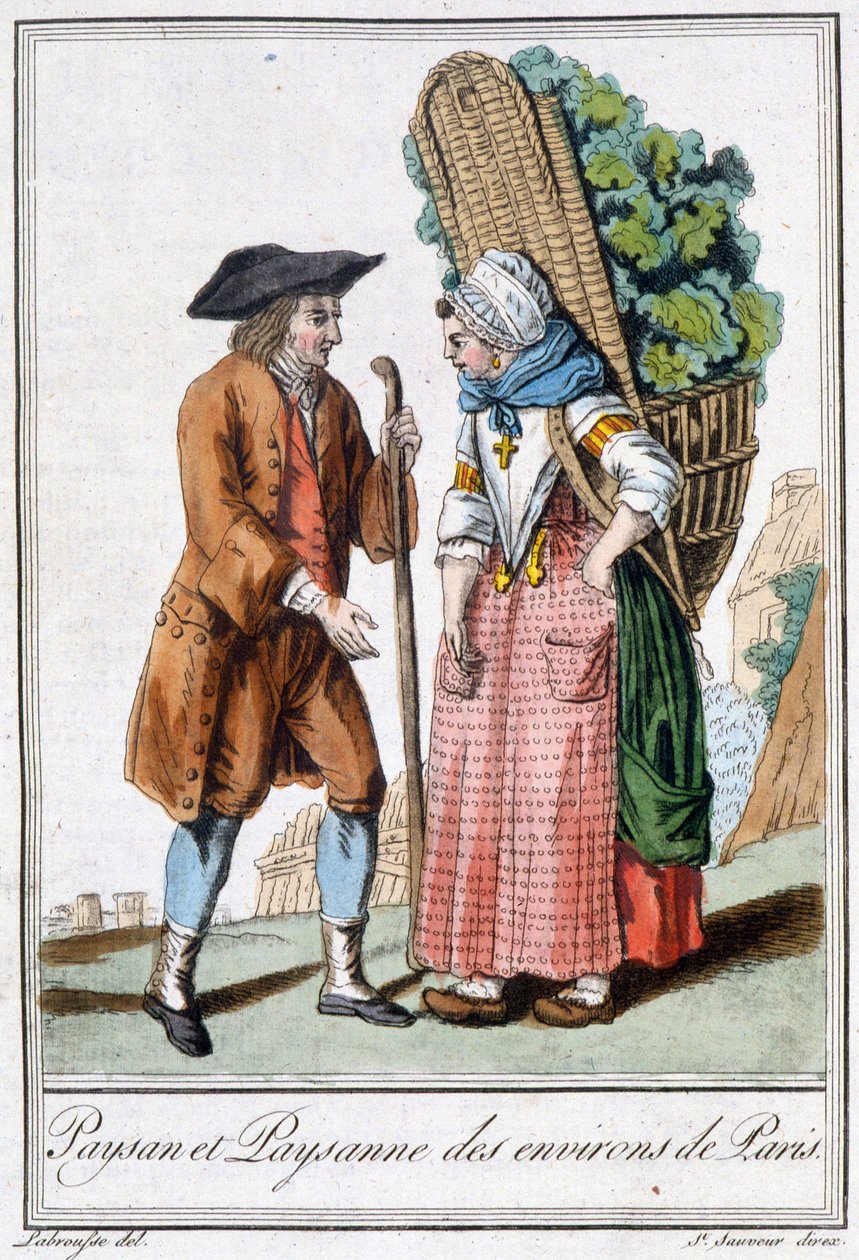 Peasant and Peasant of Paris - J. Grasset St Sauveur 的“”旅行百科全书”，巴黎德隆 作者 LF Labrousse