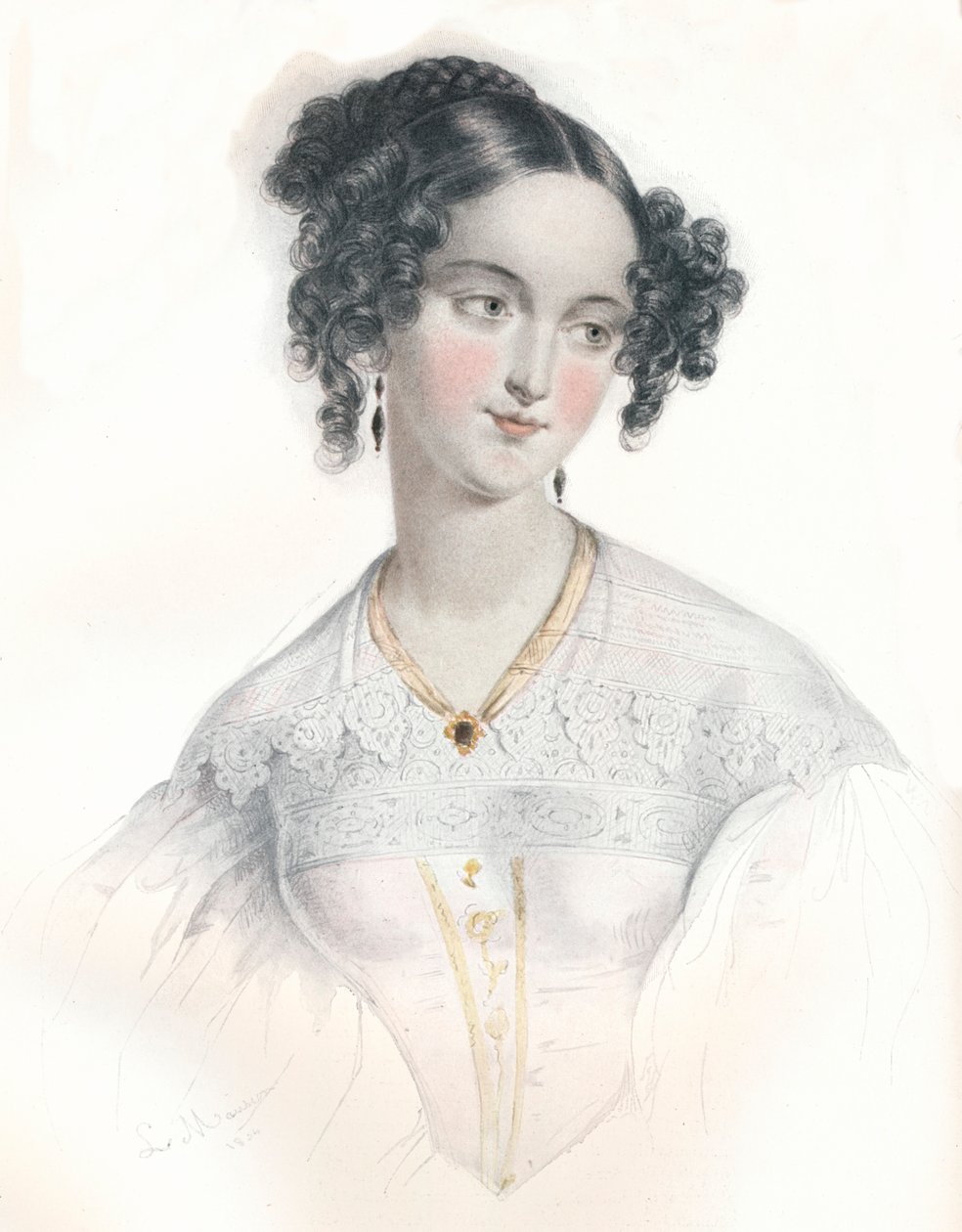 第十六代什鲁斯伯里伯爵的妻子玛丽-特蕾莎》，1834年 作者 L公馆