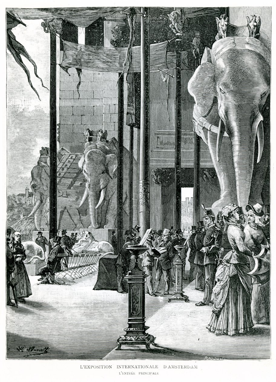 Entrance to the International Exposition of Amsterdam 作者 马里埃特（L. Mariette）