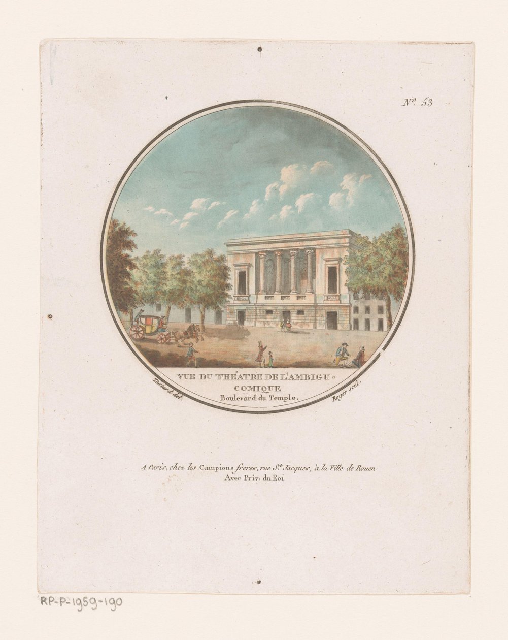 Gezicht op het Théâtre de l