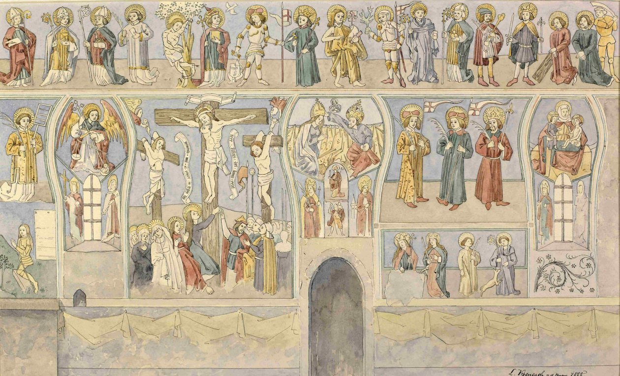 Turjakun的酥脆壁画v Lutheran教堂 作者 拉迪斯拉夫·贝内施