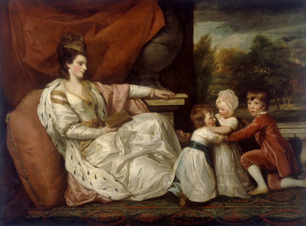 Charlotte Williams-Wynn女士和她的三个长子》，1778年 作者 约书亚雷诺兹爵士