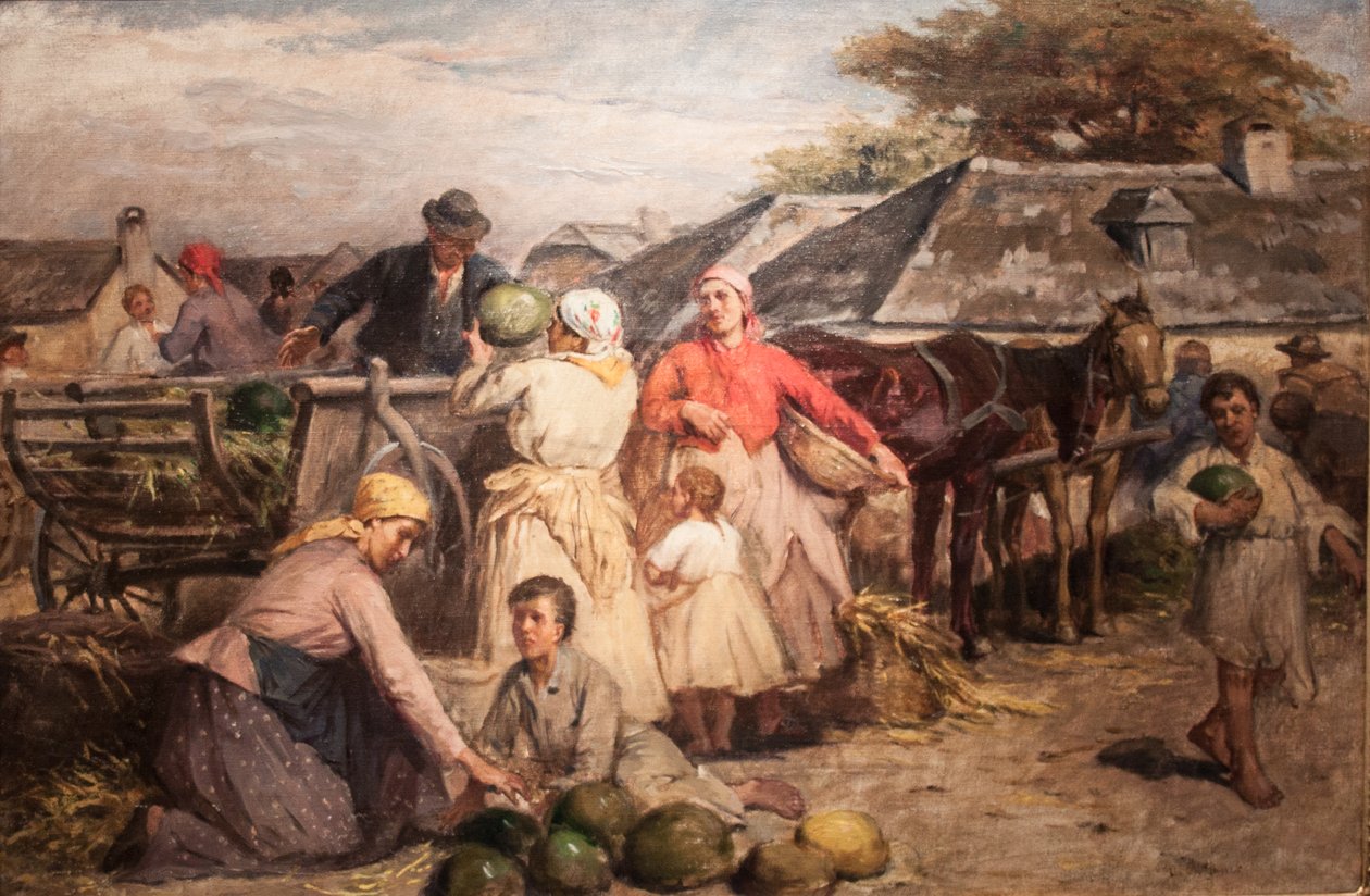 DinnyevasarnEnglish：Market_of_Melonsn 作者 Lajos Deak Ebner