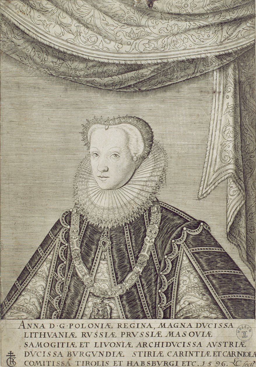 安娜哈布斯堡（1573-98）波兰女王，1596年 作者 兰伯·科尼利斯
