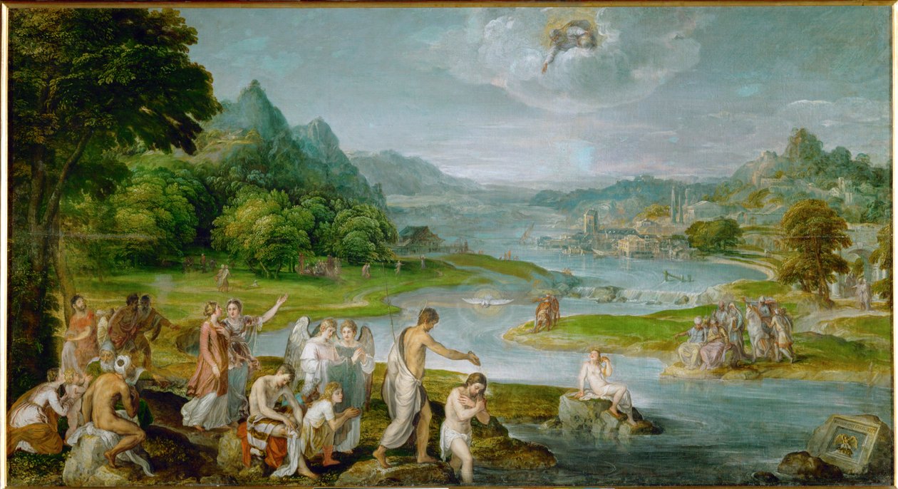 基督的洗礼 作者 兰伯特·斯特里斯（Lambert Sustris）