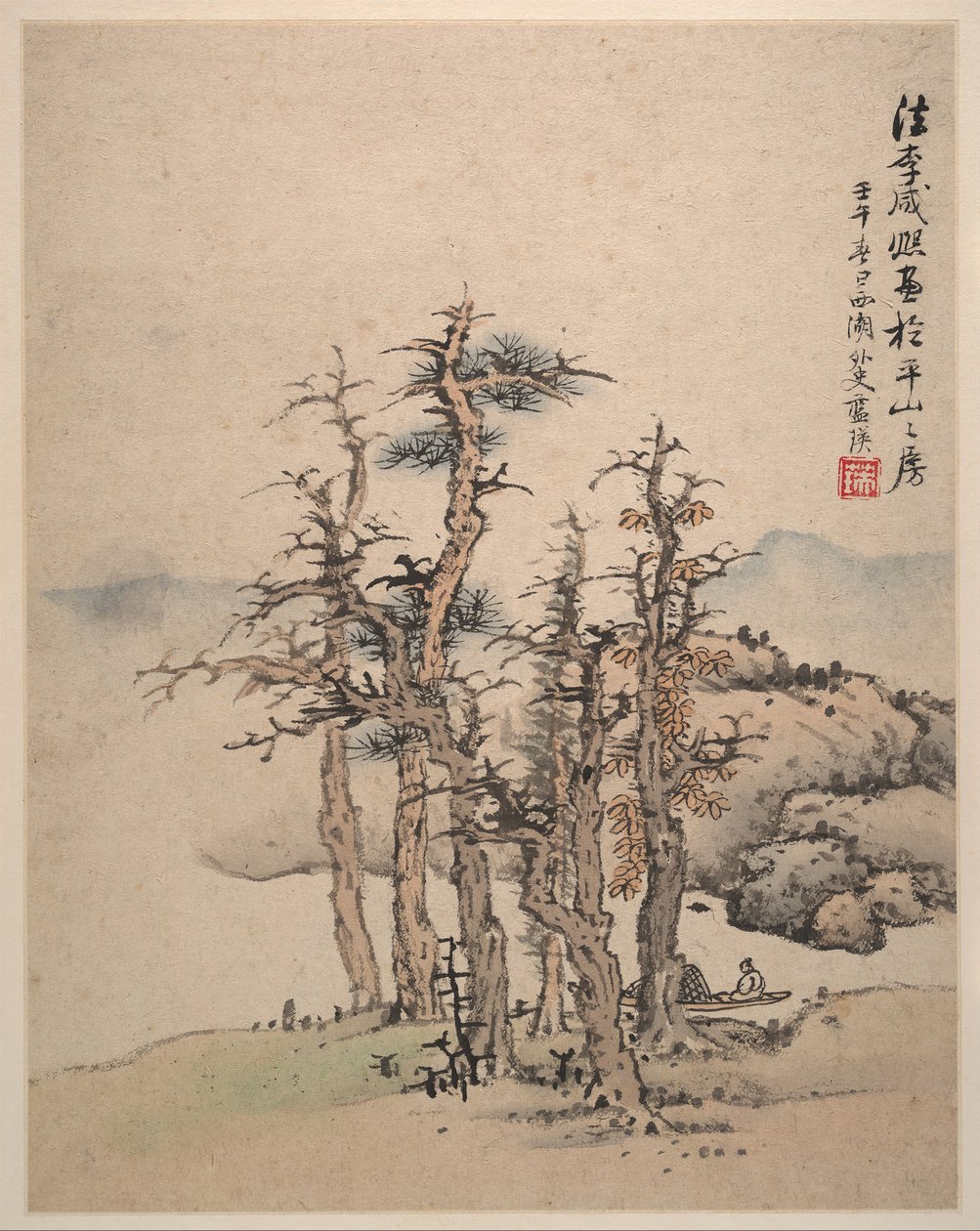 1642年宋元大师之后的风景。 作者 蓝鹰