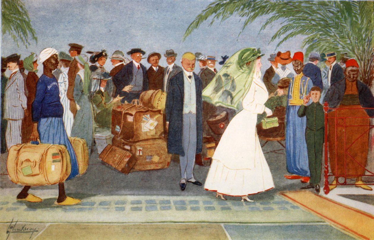 Globe Trotters，来自“埃及光明的一面”，1908年 作者 兰斯·萨克雷