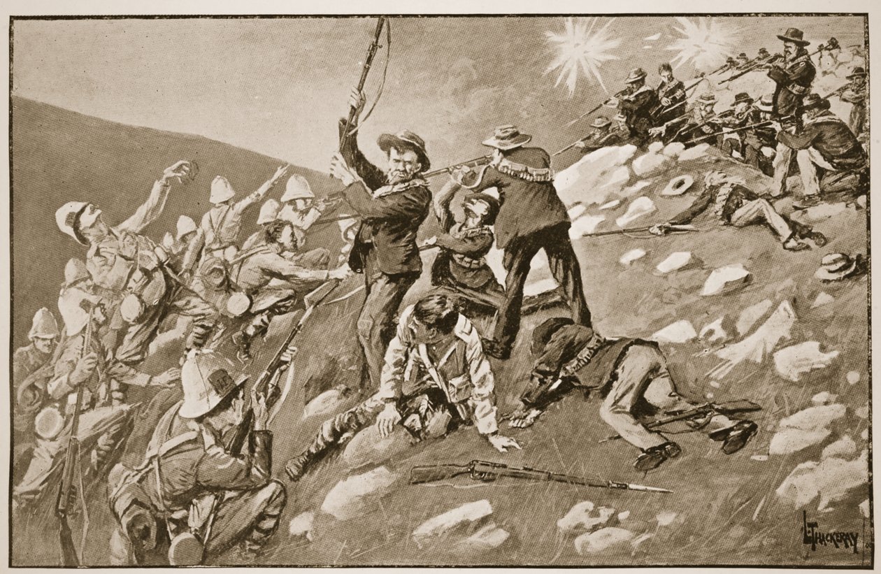 Inniskillings的指控：彼得山的战役，来自&39;十九世纪战役，Vol。 VI：1899年至1900年的布尔战争，由阿奇博尔德福布斯，GA Henty和亚瑟少校组成 作者 兰斯·萨克雷