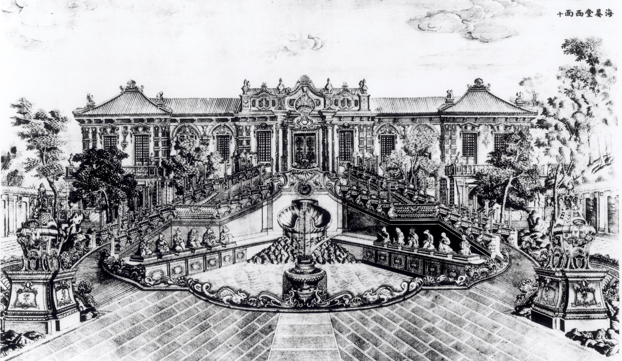 平原宫和水钟，元明园，北京，1783-86（另见173899） 作者 郎光