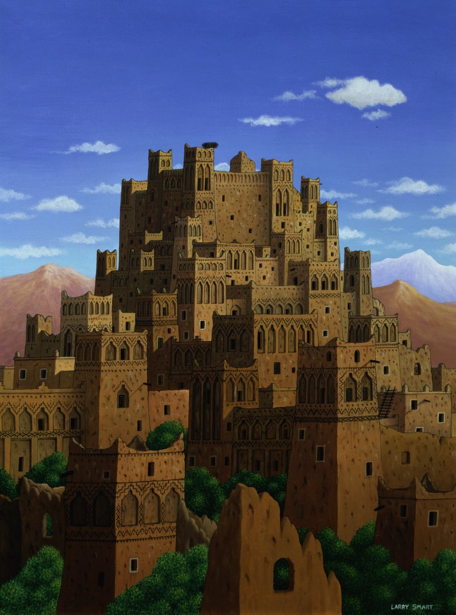 超越卡斯巴赫山谷，1993年（亚麻布亚麻布） 作者 拉里·斯玛特