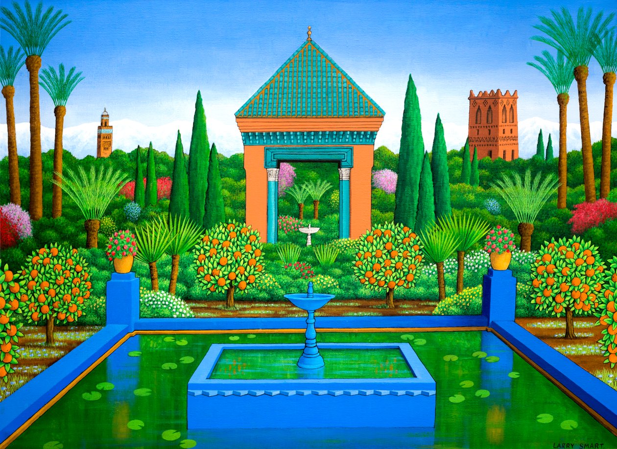 Marjorelle Oranges，2005（丙烯酸） 作者 拉里·斯玛特