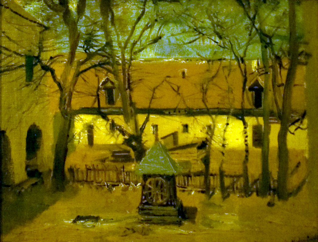 UdvarreszletnEnglish：Detail_of_a_Courtyardn 作者 拉斯洛（Laszlo Mednyanszky）