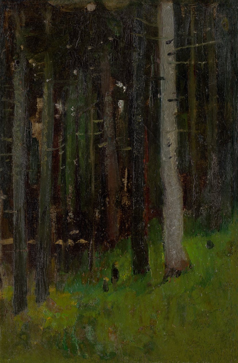 两个在树林里 作者 拉斯洛（Laszlo Mednyanszky）