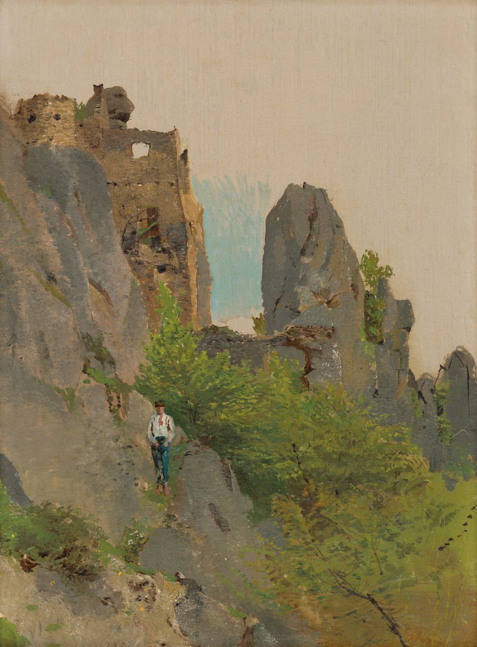 Sú？Ovské遗址的景观，1875-85年 作者 拉斯洛（Laszlo Mednyanszky）