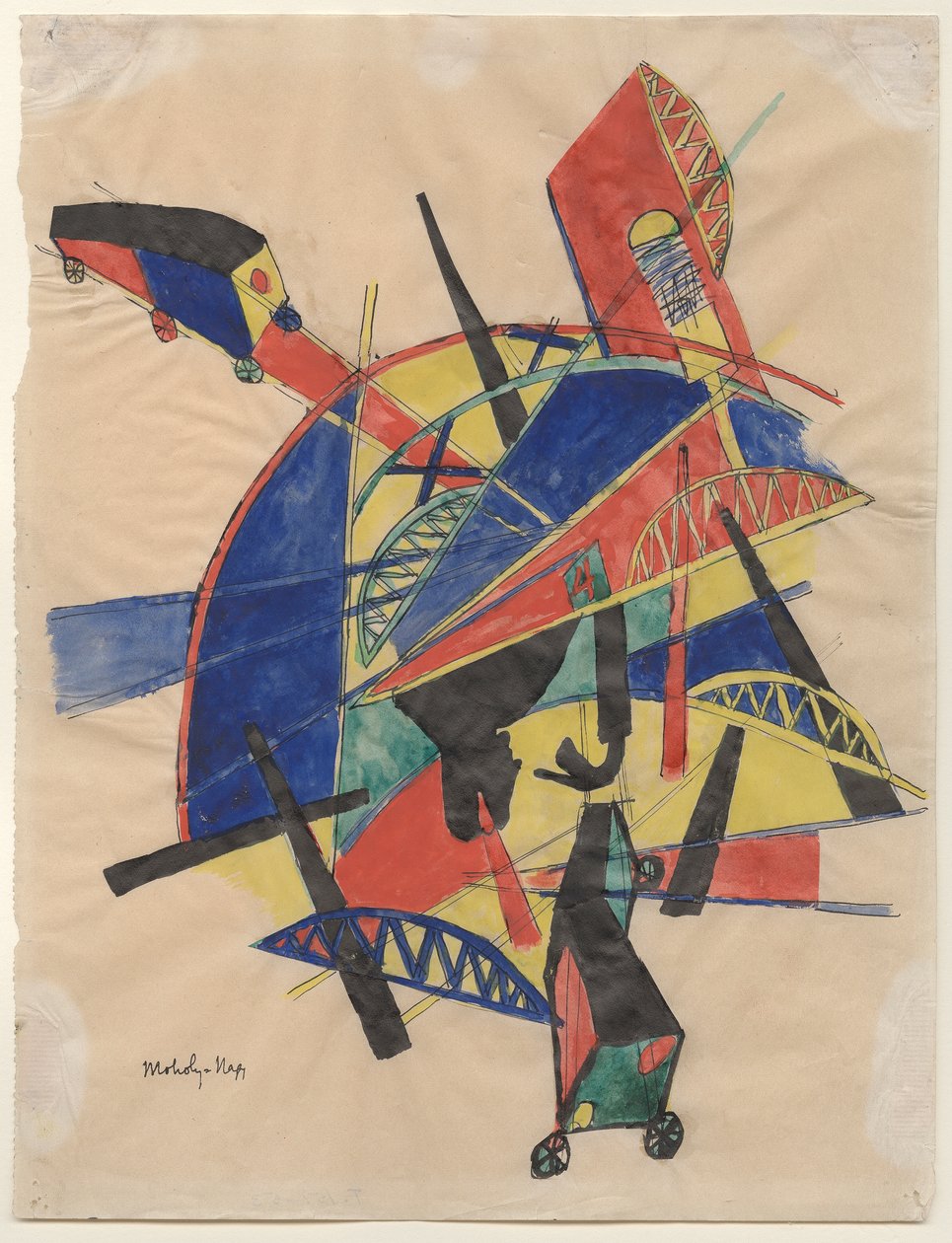 桥梁，1920-21 作者 拉斯洛·莫霍利·纳吉（Laszlo Moholy Nagy）