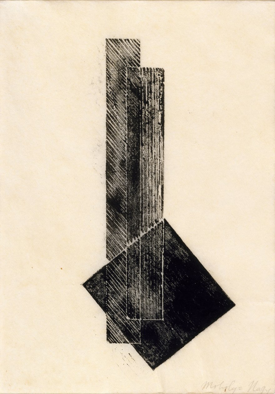 构图，1922年 作者 拉斯洛·莫霍利·纳吉（Laszlo Moholy Nagy）