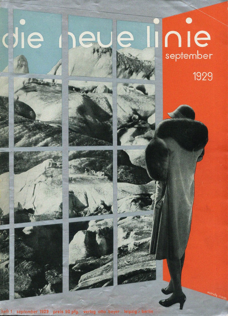 die neue linie》杂志的封面，1929年9月，1929年。 作者 拉斯洛·莫霍利·纳吉（Laszlo Moholy Nagy）