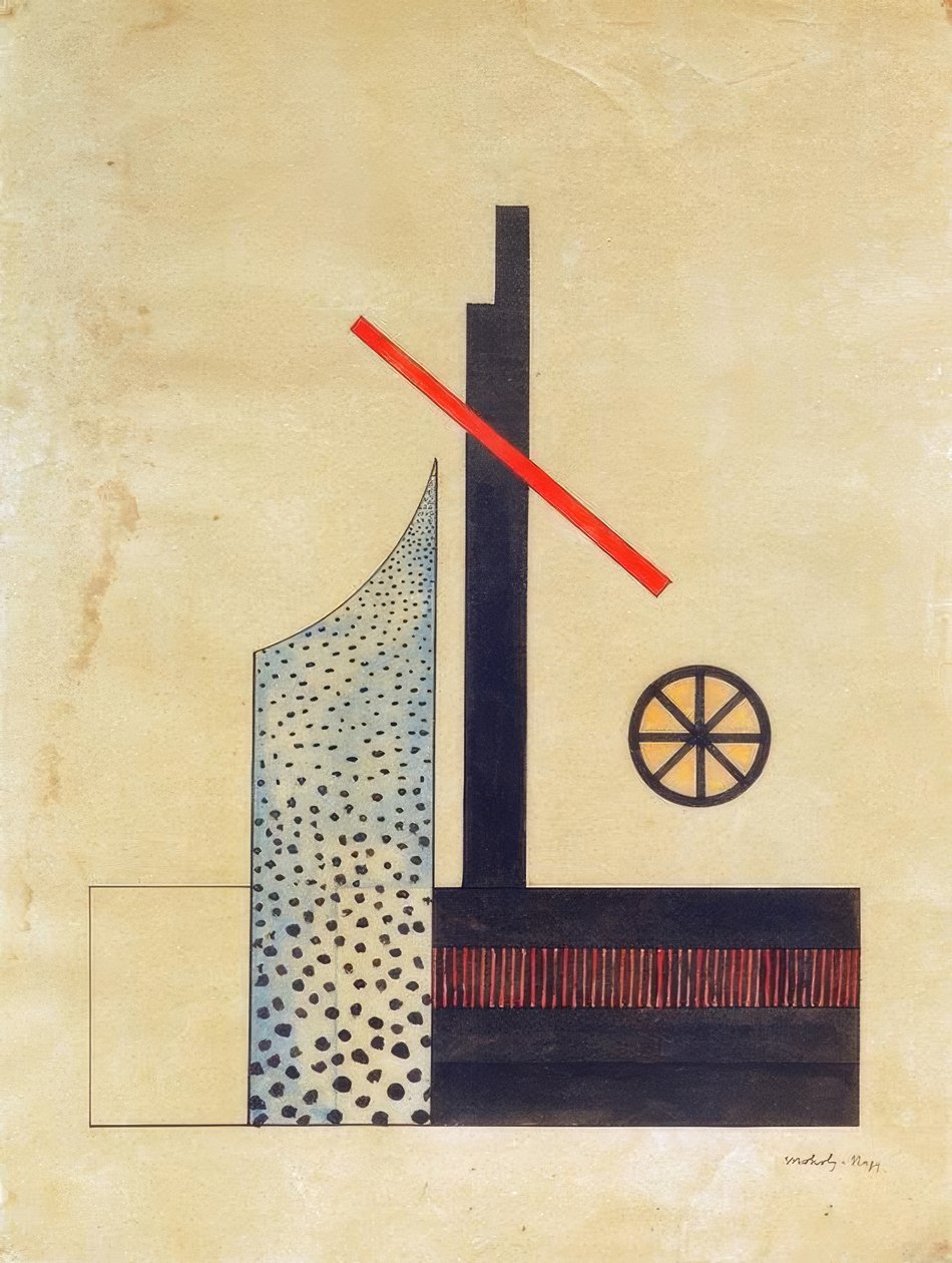 带轮组成 作者 拉斯洛·莫霍利·纳吉（Laszlo Moholy Nagy）