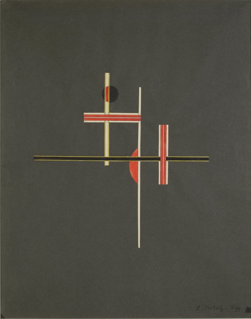 红色和黑色平衡，1922年 作者 拉斯洛·莫霍利·纳吉（Laszlo Moholy Nagy）