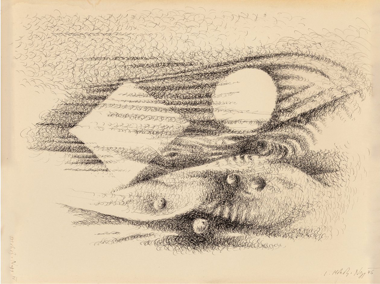 节奏的波浪，1946年。 作者 拉斯洛·莫霍利·纳吉（Laszlo Moholy Nagy）