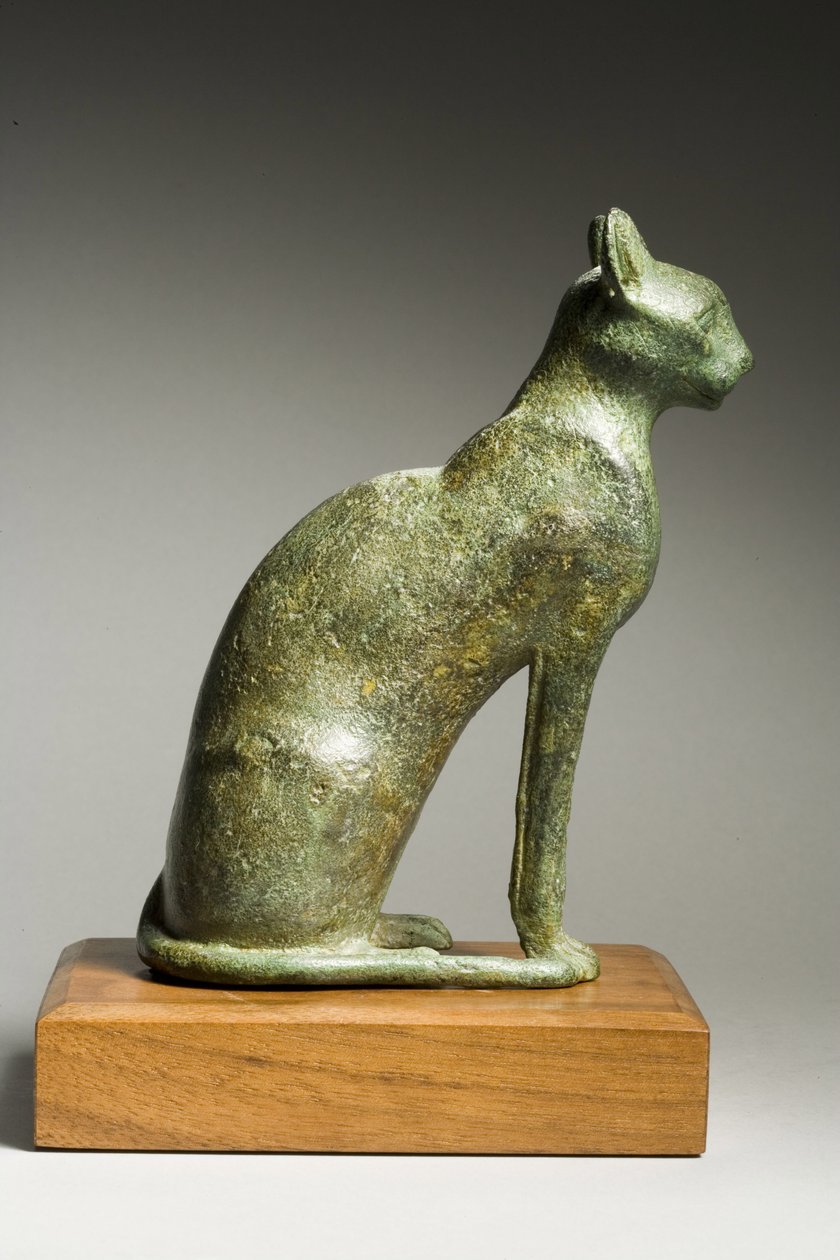 猫，晚期王朝时期，公元前664-332年（青铜器 作者 晚期埃及人
