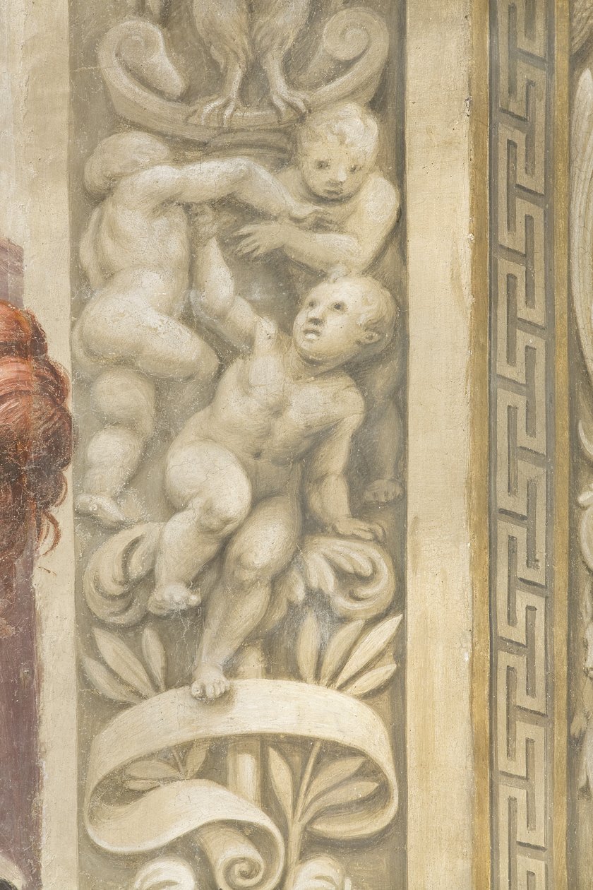 Putti，窗户周围的装饰品（壁画） 作者 拉坦齐奥·甘巴拉