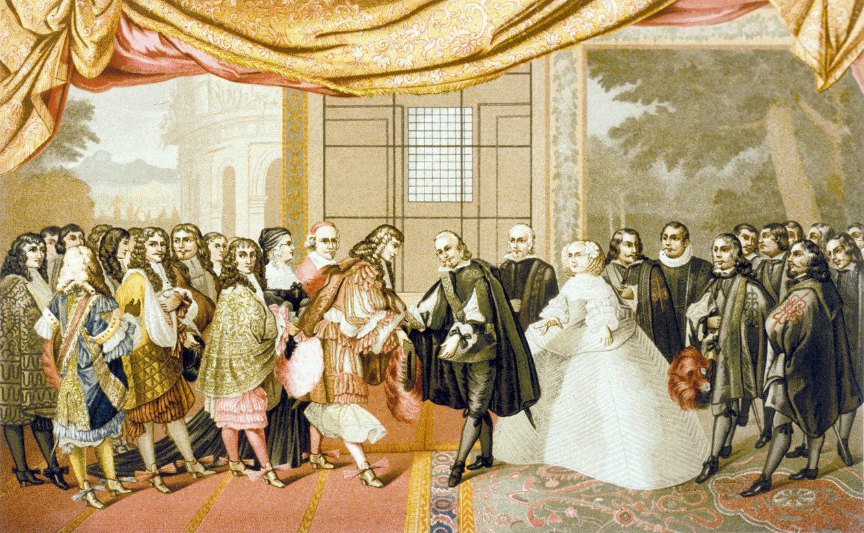 1659年11月7日路易十四和菲利普四世在Isle des Faisans会面 作者 劳莫斯尼尔