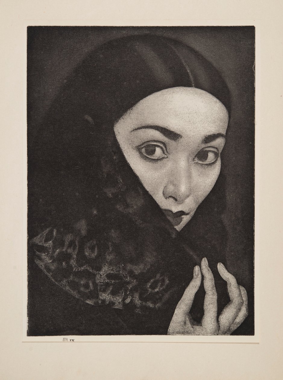 带着披肩的女人》，出版社。1926. 作者 劳拉·奈特
