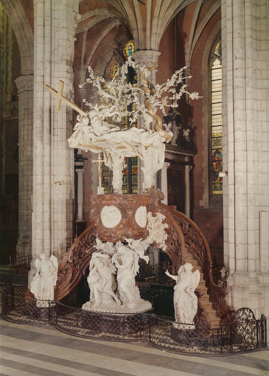 讲坛，c.1741-45（木头） 作者 劳伦特·德尔沃（Laurent Delvaux）