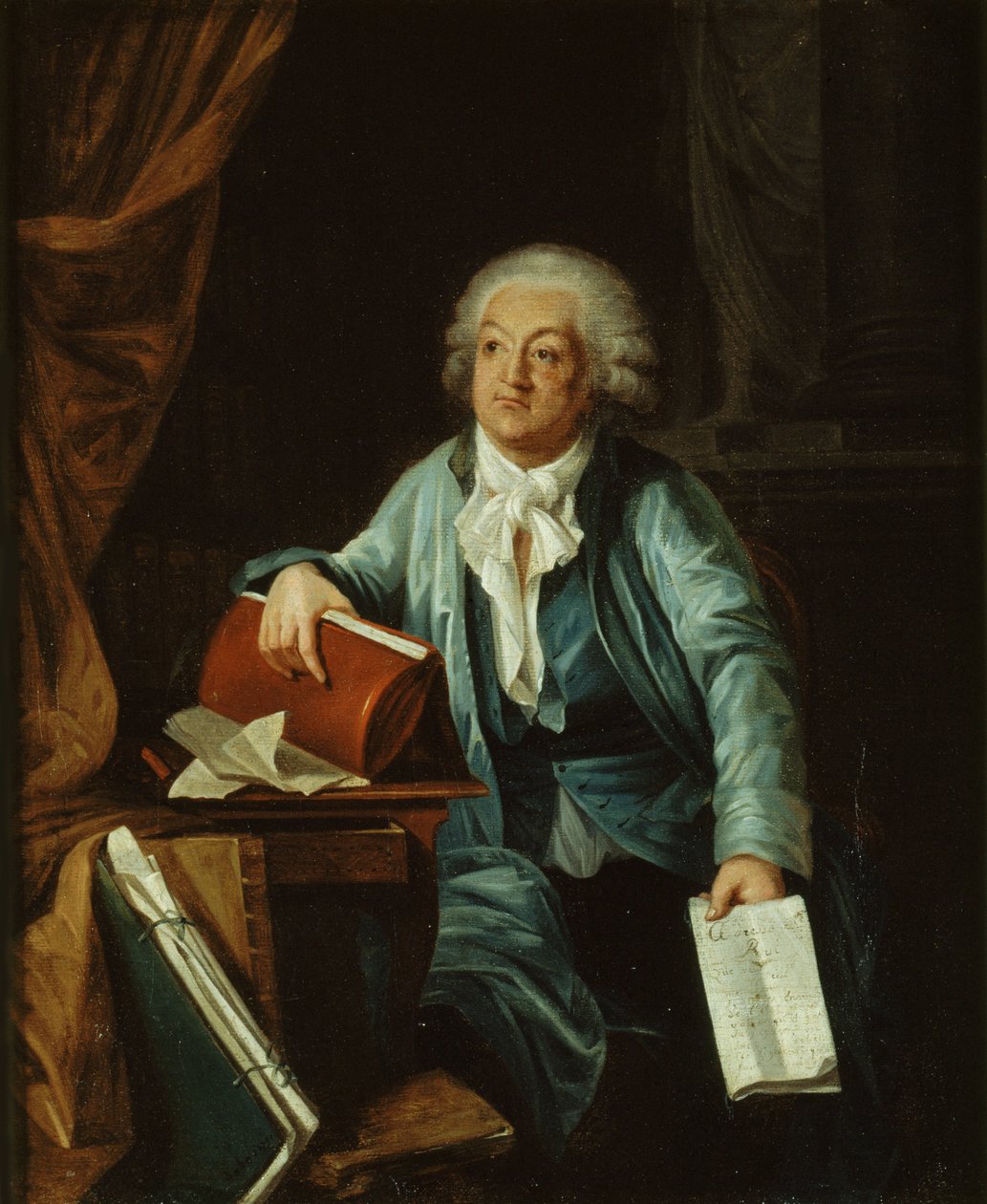 米拉波伯爵奥诺雷-加布里埃尔-里奎蒂的肖像，1749-1791年。 作者 洛朗·达博斯（Laurent Dabos）