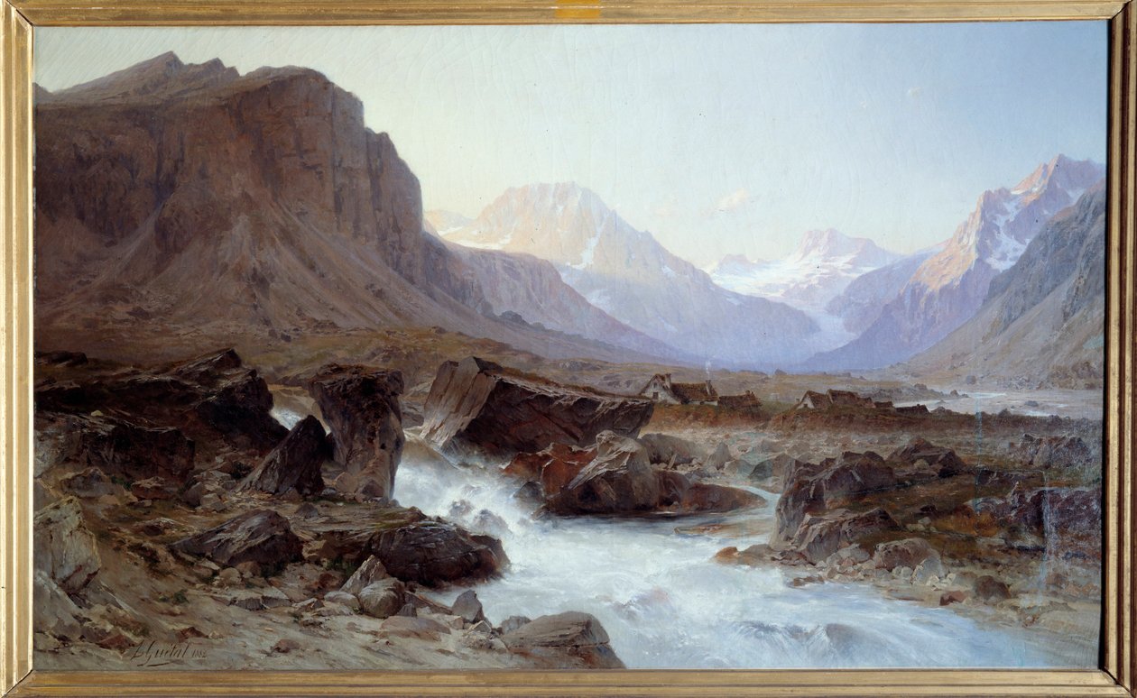 La Berarde en Oisans.Laurent Guetal（1841-1892 年）的绘画作品 作者 洛朗·瓜塔尔（LaurentGuétal）