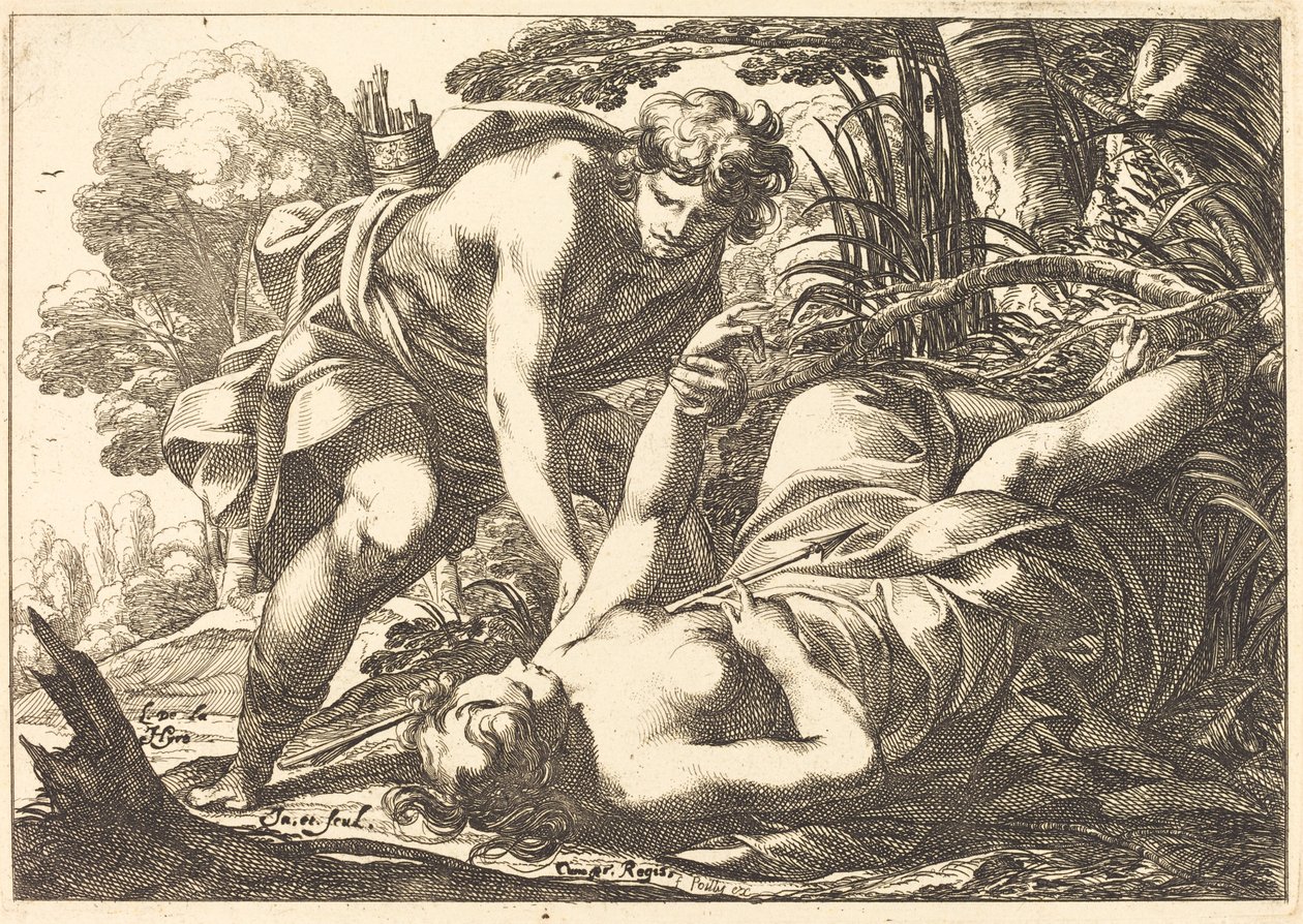 Cephalus 和 Procris 作者 劳伦·德拉·海尔
