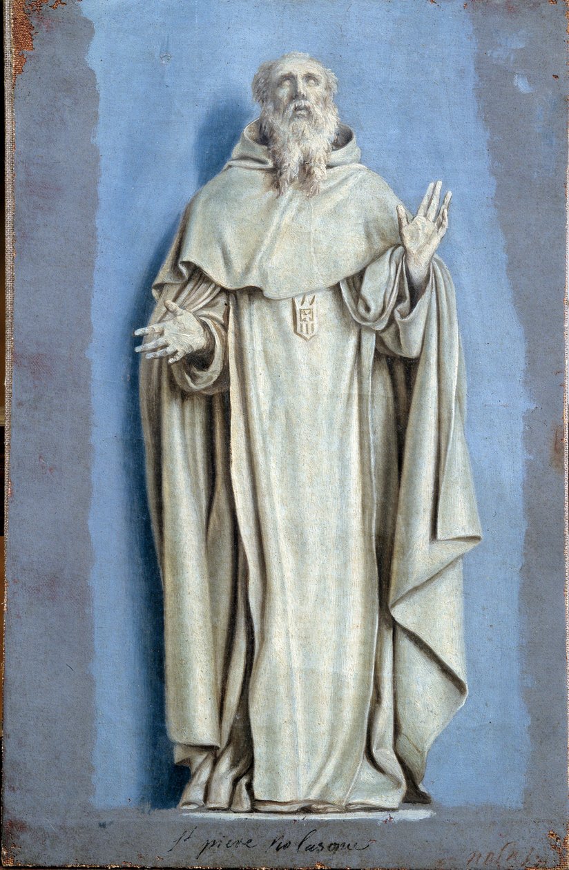 Saint Pierre Nolasque (1189-1256) 在狂喜中 Laurent de La Hyre (1606-1656) 17 世纪 Sun. 0,36 x 0,23 m 巴黎。 卢浮宫 作者 劳伦·德拉·海尔