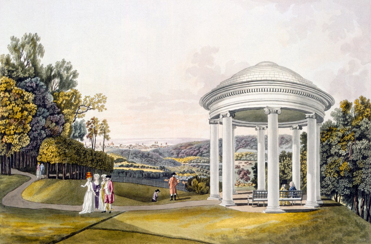 公园的看法在Neu-Waldeg，Dornbach，维也纳，1792年 作者 劳伦斯詹沙