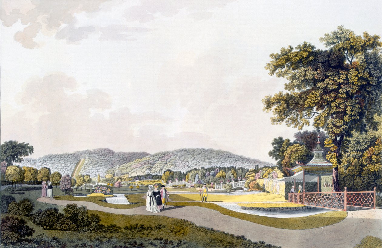 公园的看法在Neu-Waldeg，Dornbach，维也纳，1792年 作者 劳伦斯詹沙
