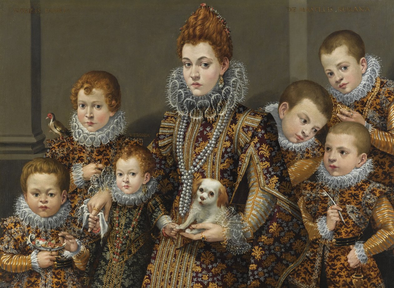 Bianca Degli Utili Maselli和她的孩子们的肖像 作者 Lavinia Fontana