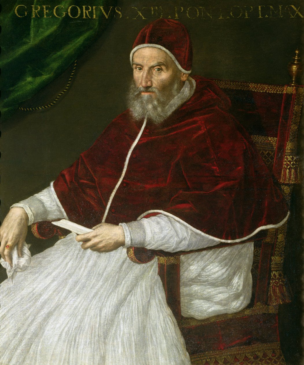 教皇格雷戈里十三世（Ugo Buoncompagni）的肖像（1502-85） 作者 Lavinia Fontana