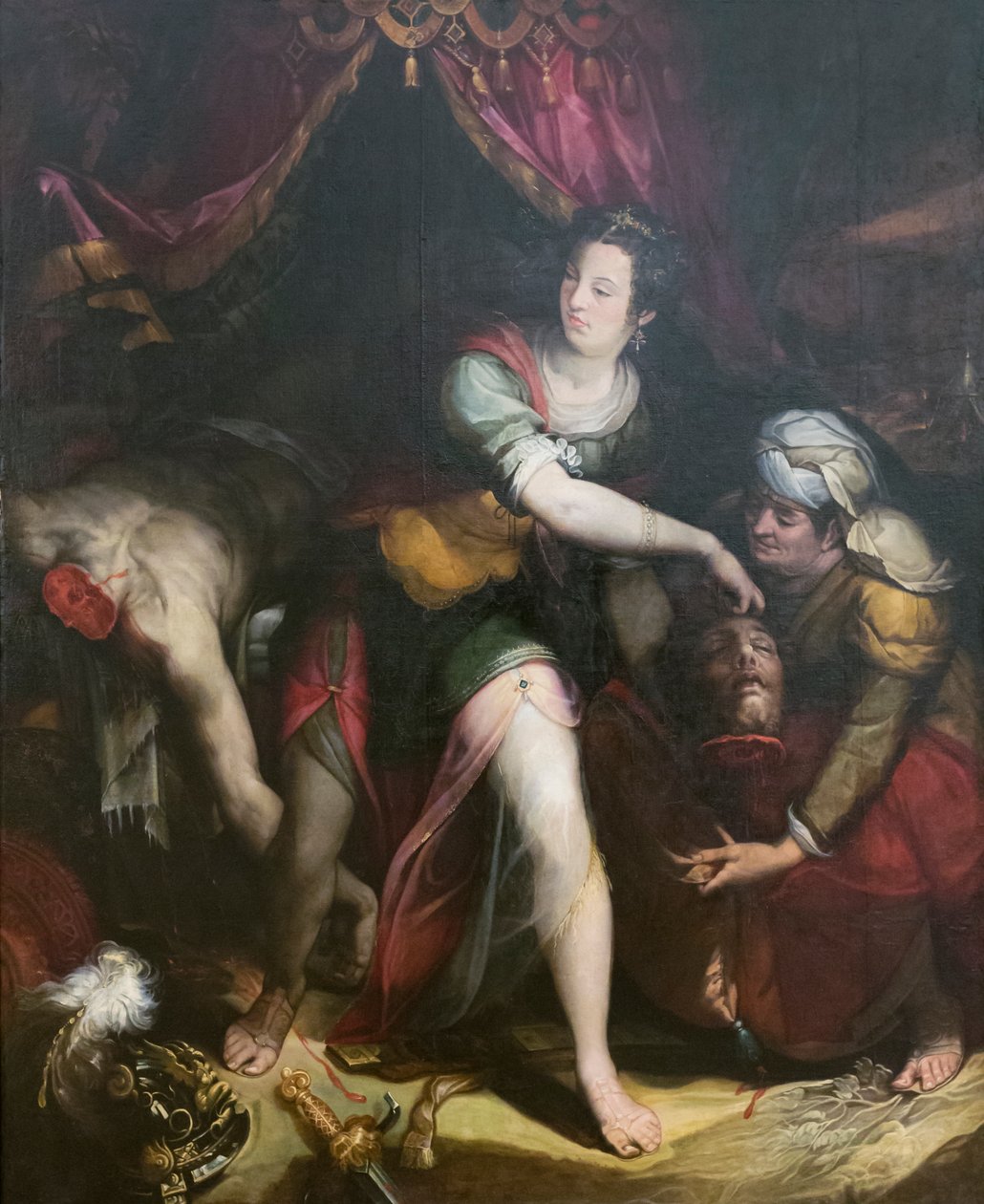 拉维尼娅-方塔纳作品《朱迪思与霍罗费内斯》（布面油画） 作者 Lavinia Fontana