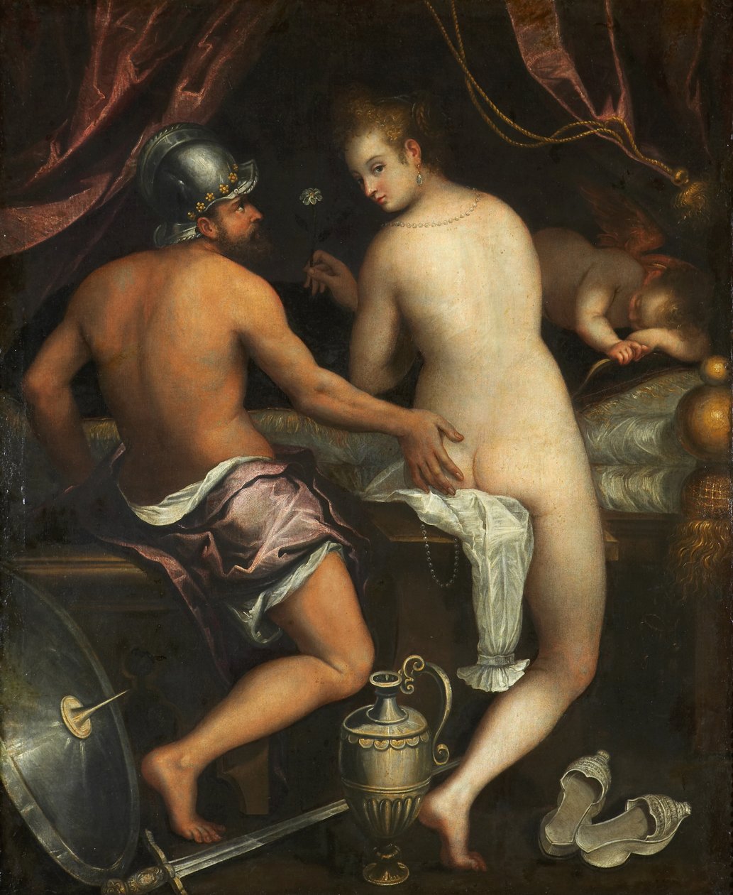 火星和金星，约1595年。 作者 Lavinia Fontana