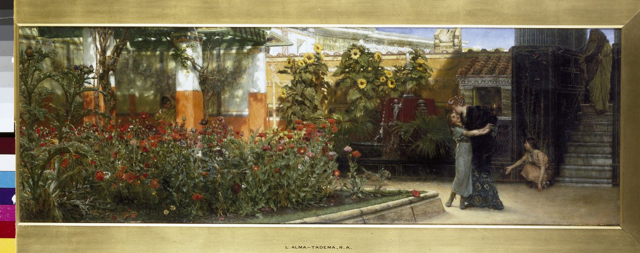 罗马花园的一角，1878年 作者 劳伦斯·阿尔玛·塔德玛