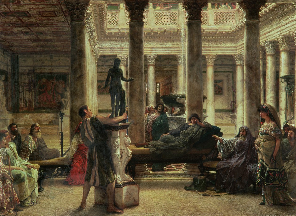 罗马艺术爱好者，1870年 作者 劳伦斯·阿尔玛·塔德玛