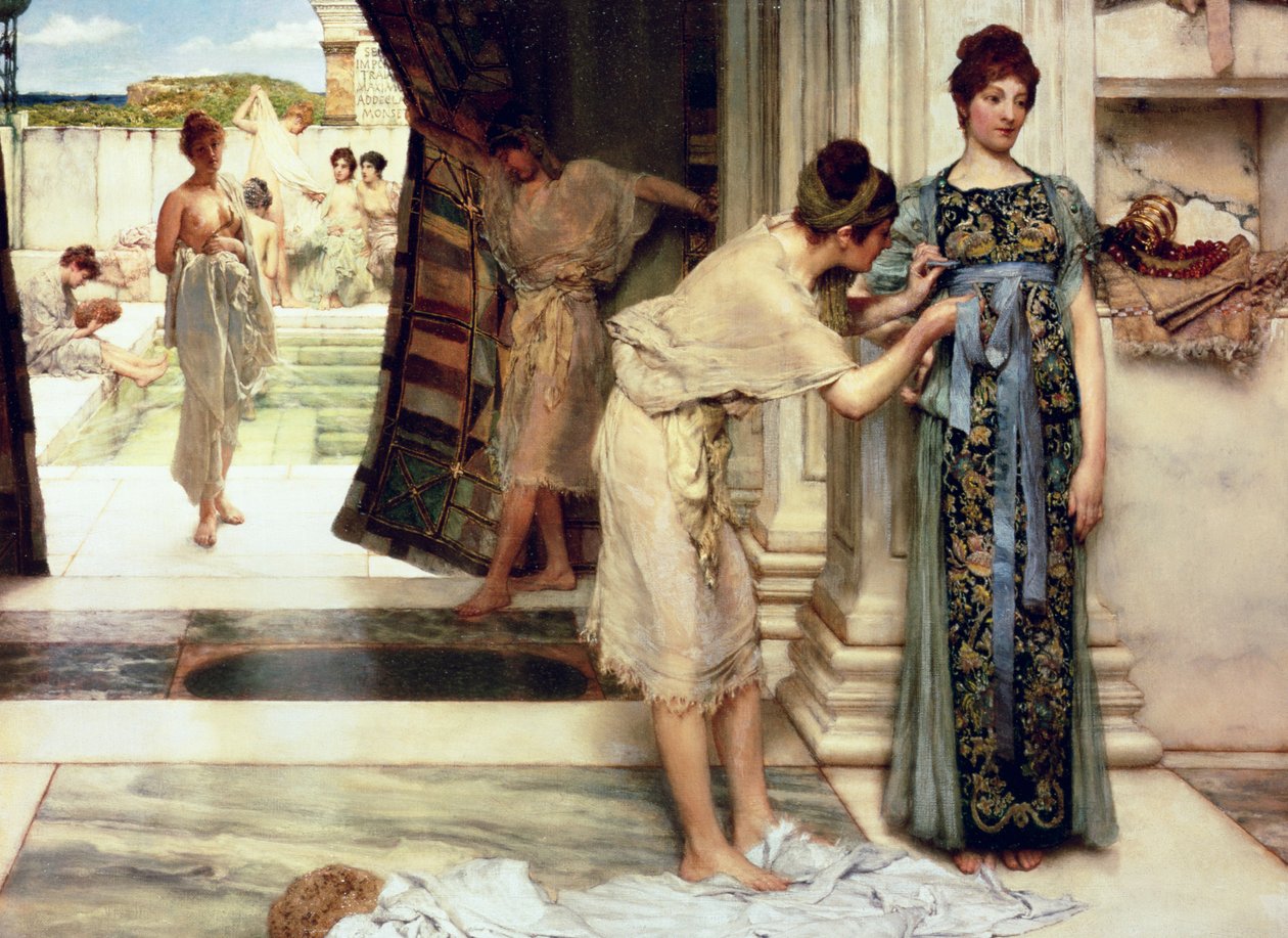 The Frigidarium，1890 作者 劳伦斯·阿尔玛·塔德玛