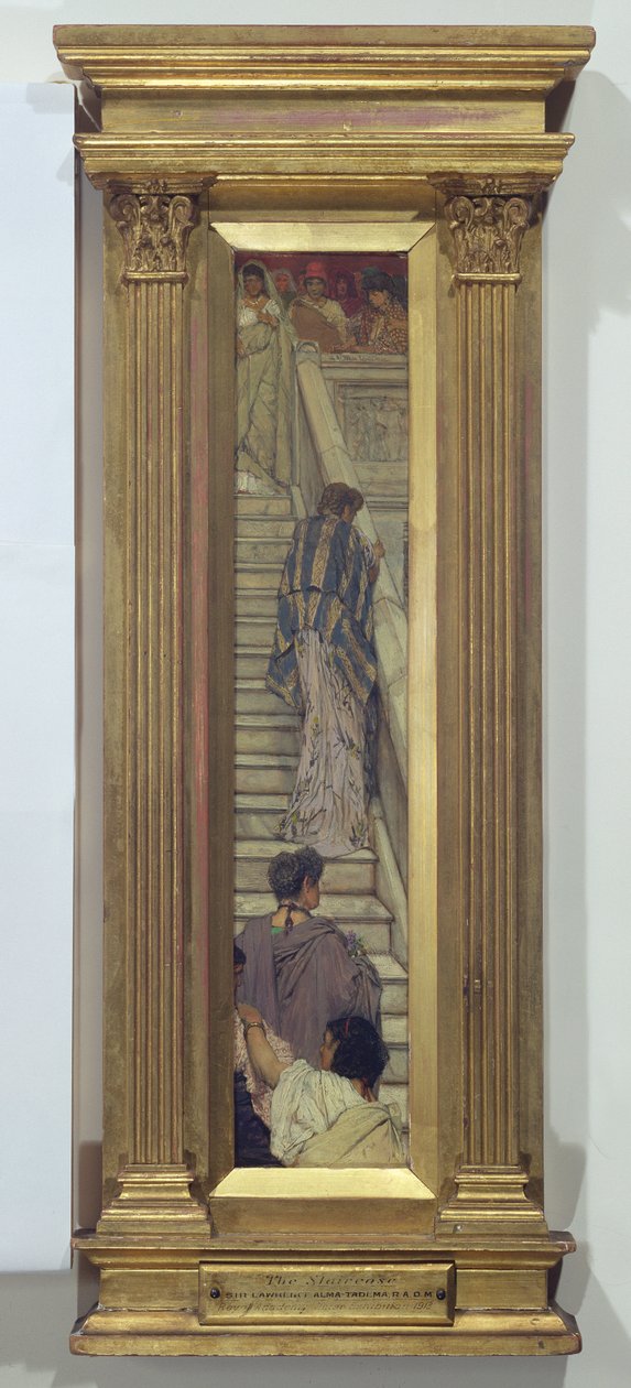 楼梯，1870年 作者 劳伦斯·阿尔玛·塔德玛