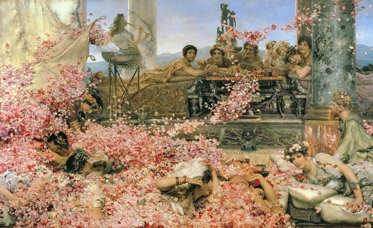 Heliogabalus的玫瑰，1888年 作者 劳伦斯·阿尔玛·塔德玛