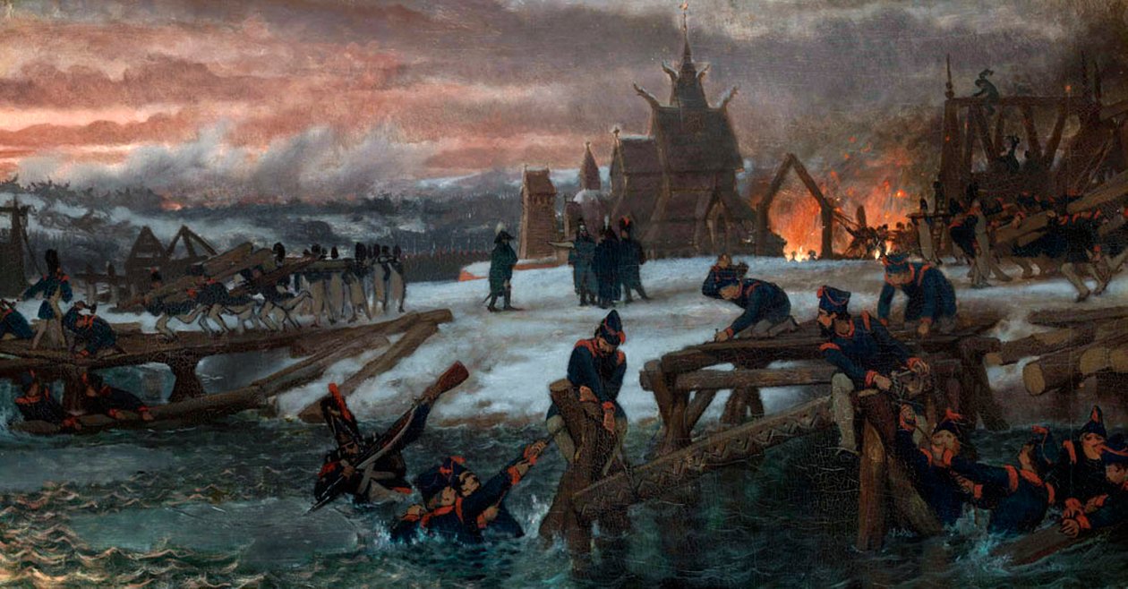 Berizina河的交叉口 -  1812年。 作者 劳伦斯·阿尔玛·塔德玛